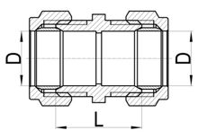 Acoplamiento recto C×C, HS100-001