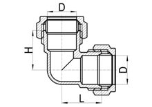 Codo igual / reducción C×C, HS100-005