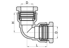 Codo simétrico C×C, HS150-004
