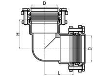 Codo simétrico C×C, HS160-004