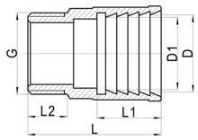 Acoplador macho recto C×MI, HS180-002