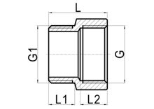 Unión hexagonal M×F, HS190-005