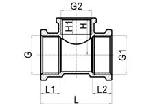 T reductora roscada (FFF), HS200-008