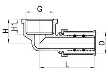 Codo hembra, HS220-006
