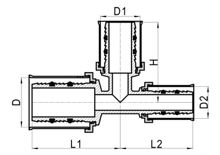 Reducing Tee C×C×C, HS220-011