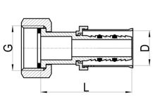 Acoplador recto con tuerca giratoria, HS220-014