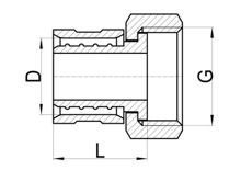 Acoplador recto con tuerca giratoria, HS300-012