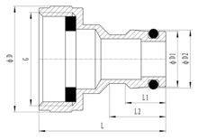 Adaptador hembra de alta resistencia para grifo , HS320-003