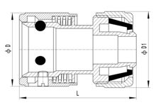 Conector para manguera de uso ligero sin tope, HS320-016  